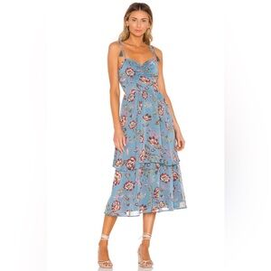 Tularosa Jay Dress in Dusty Blue Floral